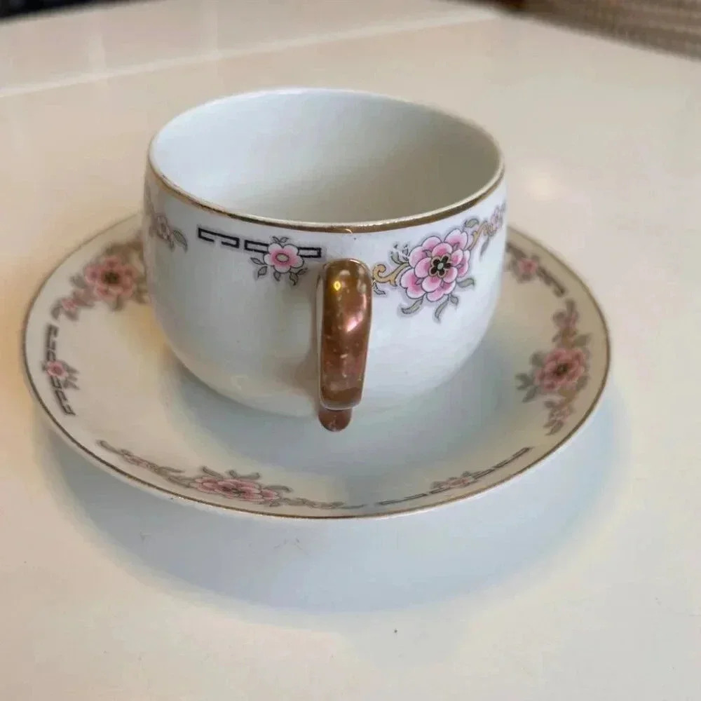 Rare 2 Art Deco Alfred Meakin Milldale Cups and Saucers from 1920’s - Picture 4 of 10
